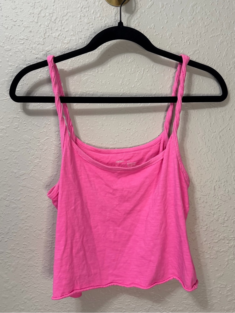 Aerie Bright Hot Pink Twist Tank-Top